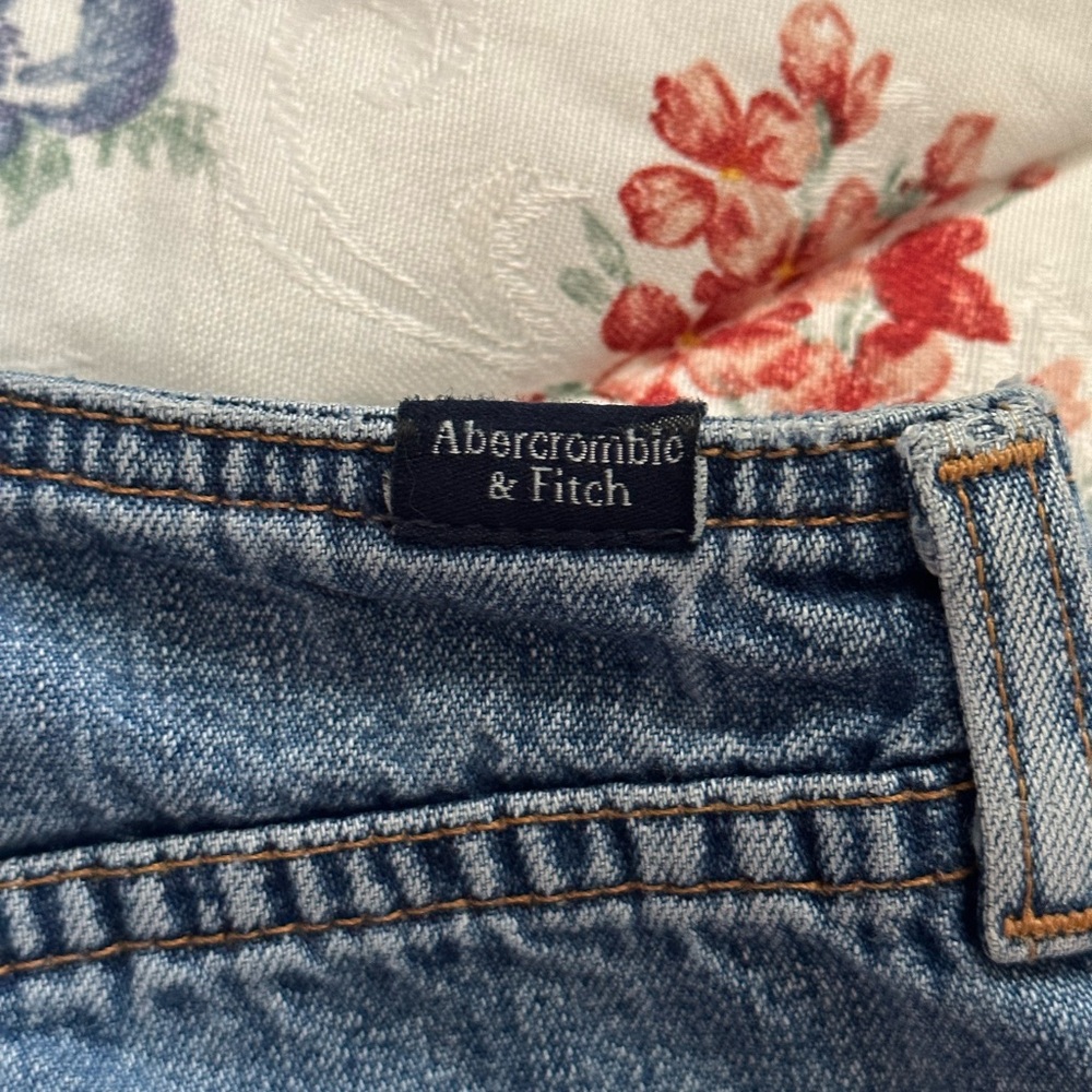 Vintage A&F y2k no waist low rise bootcut jeans button fly 5 pocket Sz 26 USA - Picture 12 of 15
